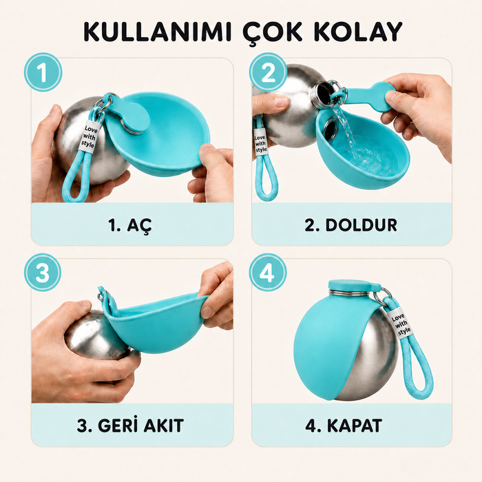 Pawinomy® Ergonomik Su Matarası